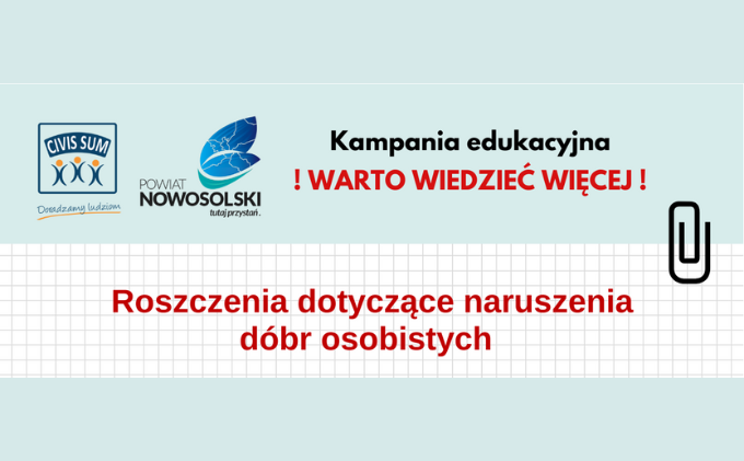 Roszczenia dotyczące naruszenia dóbr osobistych
